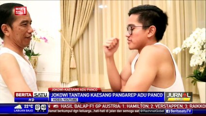 Jokowi dan Kaesang Adu Panco, Siapa Menang?