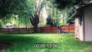 How to mow your lawn in 1 minutes and 17 seconds, (kind of).