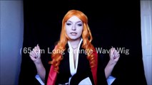 65cm Long Orange Wavy Cosplay Wig Review For RoleCosplay Part 1