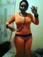 Arabic woman alone dance in room