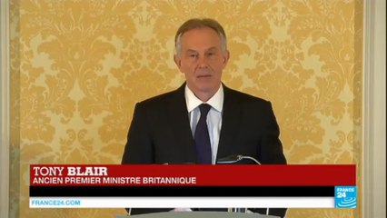 Tony Blair réagit au rapport Chilcot : "le monde était, et est aujoud'hui, mieux sans Saddam Hussein" (FRANCE 24)