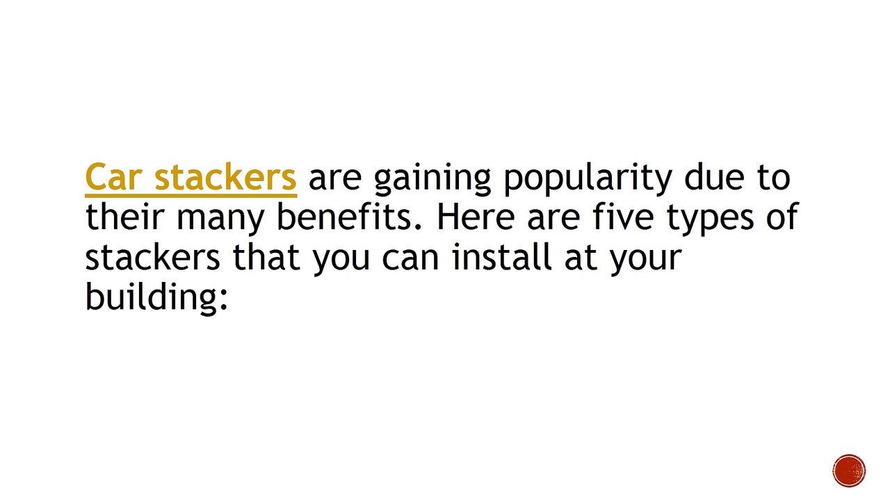 5 Types Of Car Stackers For Your Project