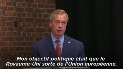 Le pro-brexit Nigel Farage quitte la tête du parti Ukip