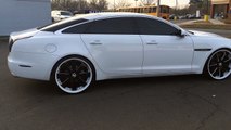 Jaguar XJL on 24 inch Forgiato 3pc Custom Painted Rims smoked out