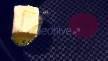 Butter Melts on the Hot Frying Pan - Stock Footage | VideoHive 15212873