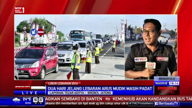 Arus Mudik di Brebes Timur Padat Total