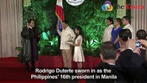 Rodrigo Duterte sworn in as the Philipines' 16th president in Manila_(new)