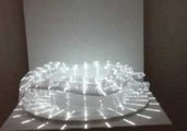 Spinning Wheel of Wire and Light Creates a Dancing Ballerina Illusion