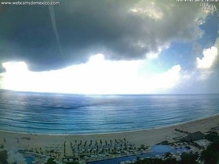 Download Video: Waterspout Emerges Near Cancun Shoreline