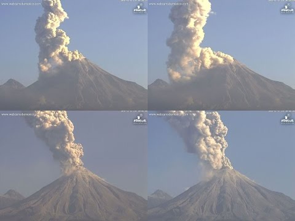 Timelapse of Mexican Volcano Eruption in Novemb...