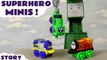 SUPERHERO MINIS --- Join Batman and Robin as they show off the Thomas Minis Motorized Raceway set in this unboxing toy story review, Featuring Thomas and Friends opening blind bags, and many more family fun toys