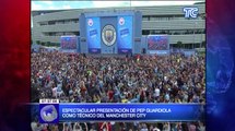 Espectacular presentación de Pep Guardiola como técnico del Manchester City