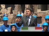 Roma - L'intervento del Presidente Renzi al Colosseo (01.07.16)