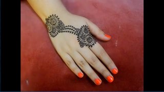 Easy DIY- Beautiful henna mehndi jewellery inspired design Tutorial for beginners for eid 2016