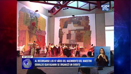 Al recordarse 97 años del nacimiento del maestro Oswaldo Guayasamin se organizó un evento