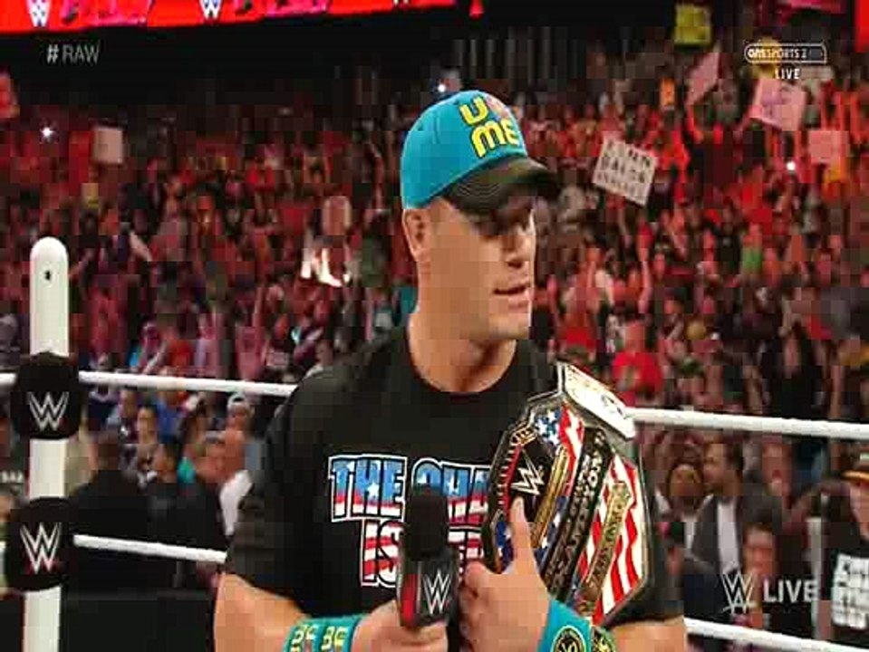 Cesaro Vs. John Cena - WWE United States Championship - 06.07.15