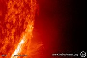 29 KWIECIEŃ CME / SOLAR FLARE AIA 304 (2012-04-29 13:20:08 - 2012-04-29 16:00:56 UTC)