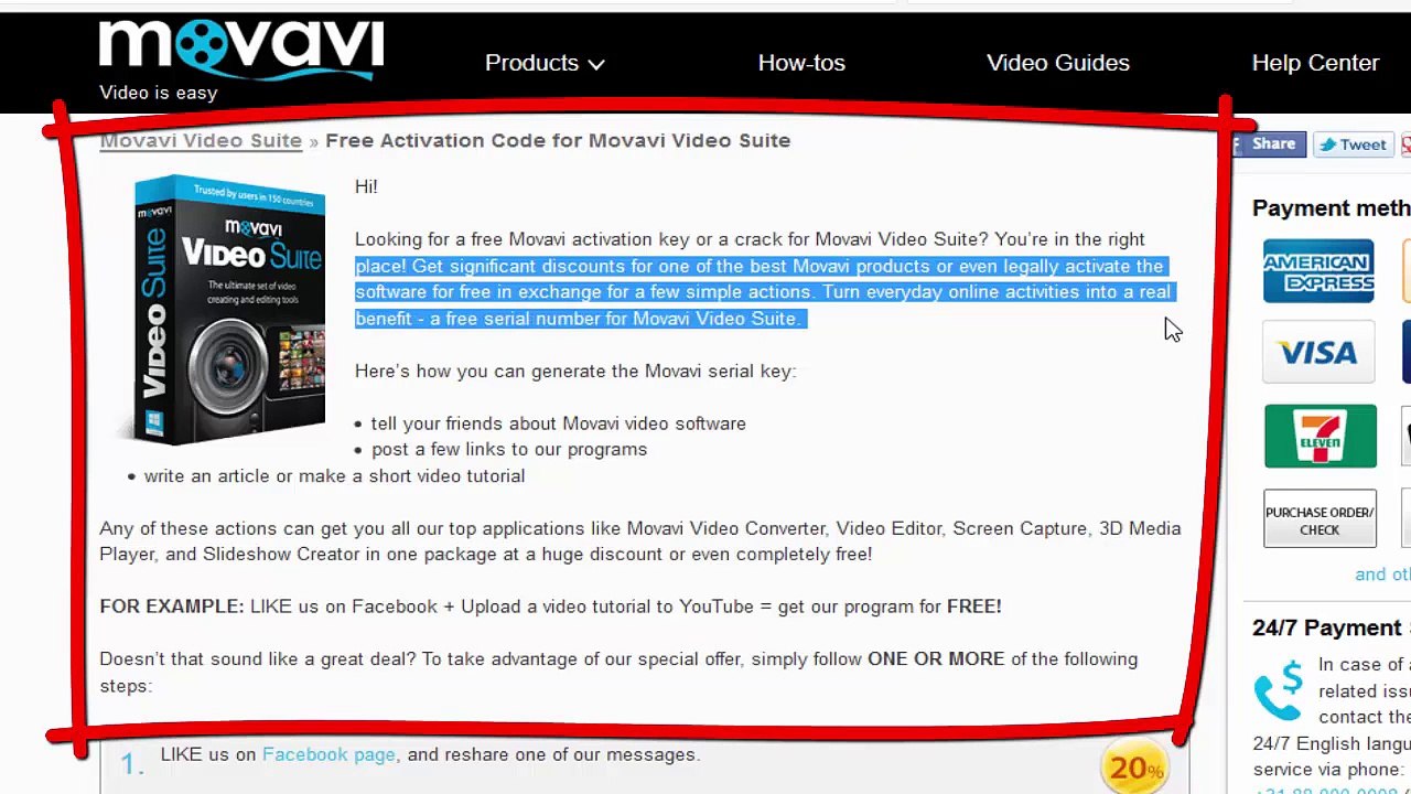 how to activate free active key your Movavi Video Suite 15 video