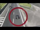 Roma - Contromano per 15 km in Autostrada, tragedia sfiorata (04.07.16)