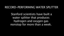 Stanford water splitter produces clean hydrogen 24/7