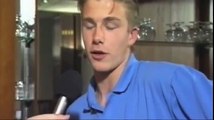 17-year-old David Beckham giggles way through media training interview