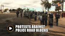 Public transport drivers protest against road blocks in  Zimbabwe