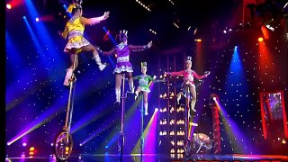 Stars of Beijing's Circus - Bowls Unicycle act - The world greatest Cabaret