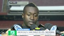 Marlos Moreno habló en la previa del juego entre São Paulo y Nacional · Copa Libertadores 2016 (semifinales, ida)