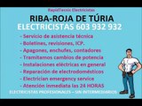 Electricistas RIBA ROJA DE TURIA 603 932 932 Baratos