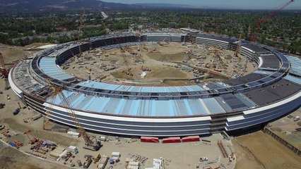 Le futur campus Apple vu du ciel