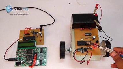 Voice Recozition module base Robotic vechile using ATMEGA microcontroller
