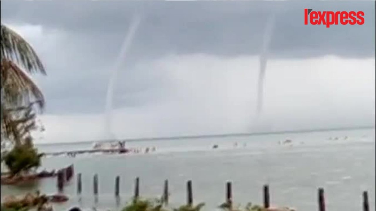 D'impressionnantes trombes marines au large de Cuba