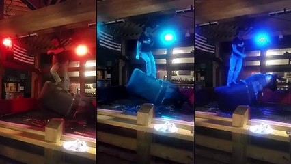 Petite danse sur un taureau mécanique