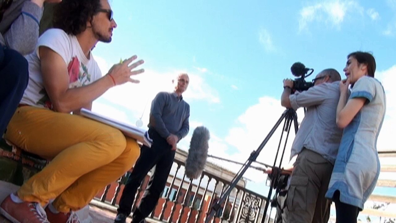 Reportaje sobre un día especial para Teatro d'Appartamento con ARTE TV.  Sandro Dieli