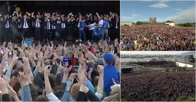 Jogadores da Islândia recebidos de forma ÉPICA no regresso a casa