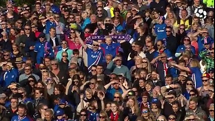 Le retour au pays des joueurs islandais, Magnifique moment d'émotion