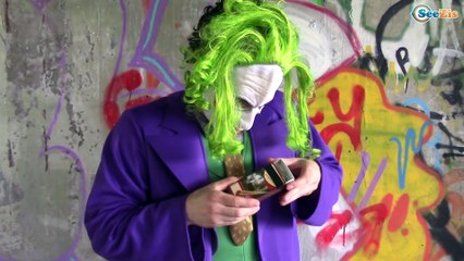 Spidergirl & Spiderman w/ Batman vs Joker. Pink Girl Prank. Superheroes Battle in Real Life