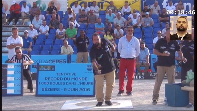 Record du monde des 1000 boules, 10 tireurs, 1 heure à Béziers : la performance de M DURK et C WEIBEL