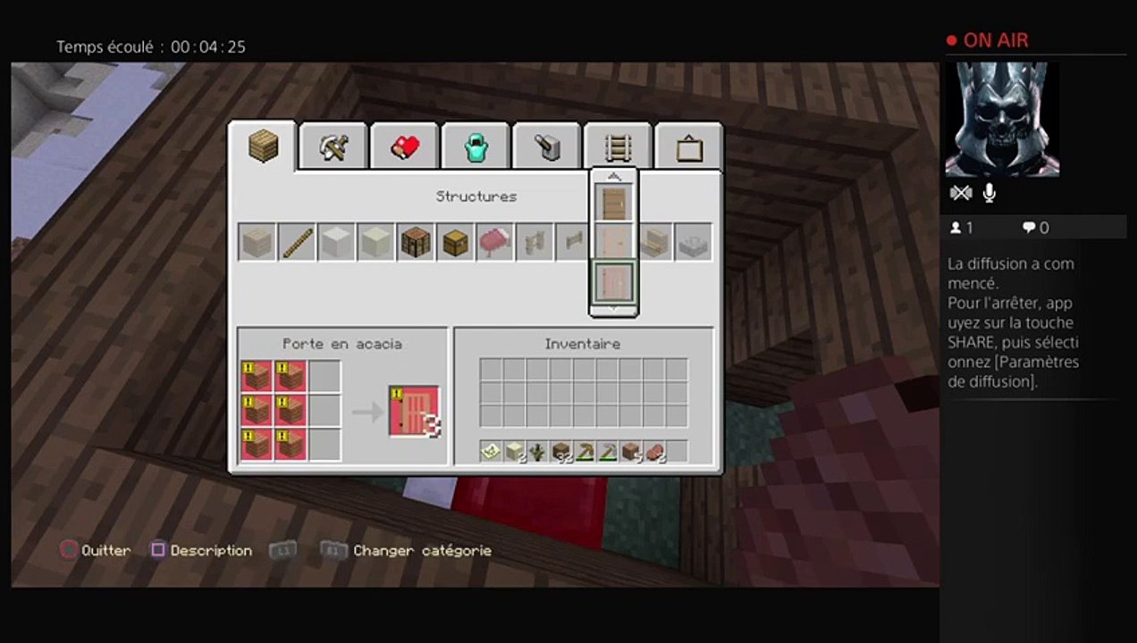 1er video sur minecraft
