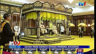 SULTAN PERAK DAHULUI SENARAI PENERIMA ANUGERAH [17 MEI 2015]