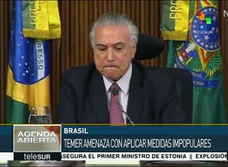 Declara pdte. interino de Brasil que tomará decisiones impopulares