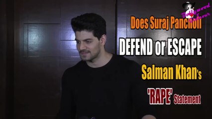 Does Suraj Pancholi DEFEND or ESCAPE Salman Khan's 'RAPE' Statement