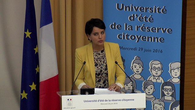[ARCHIVE] Université d'été de la Réserve citoyenne de l'Éducation nationale : clôture par Najat Vallaud-Belkacem