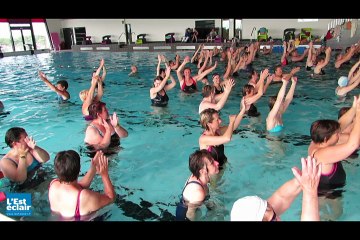 Dernière séance d'aquagym festive à Romilly