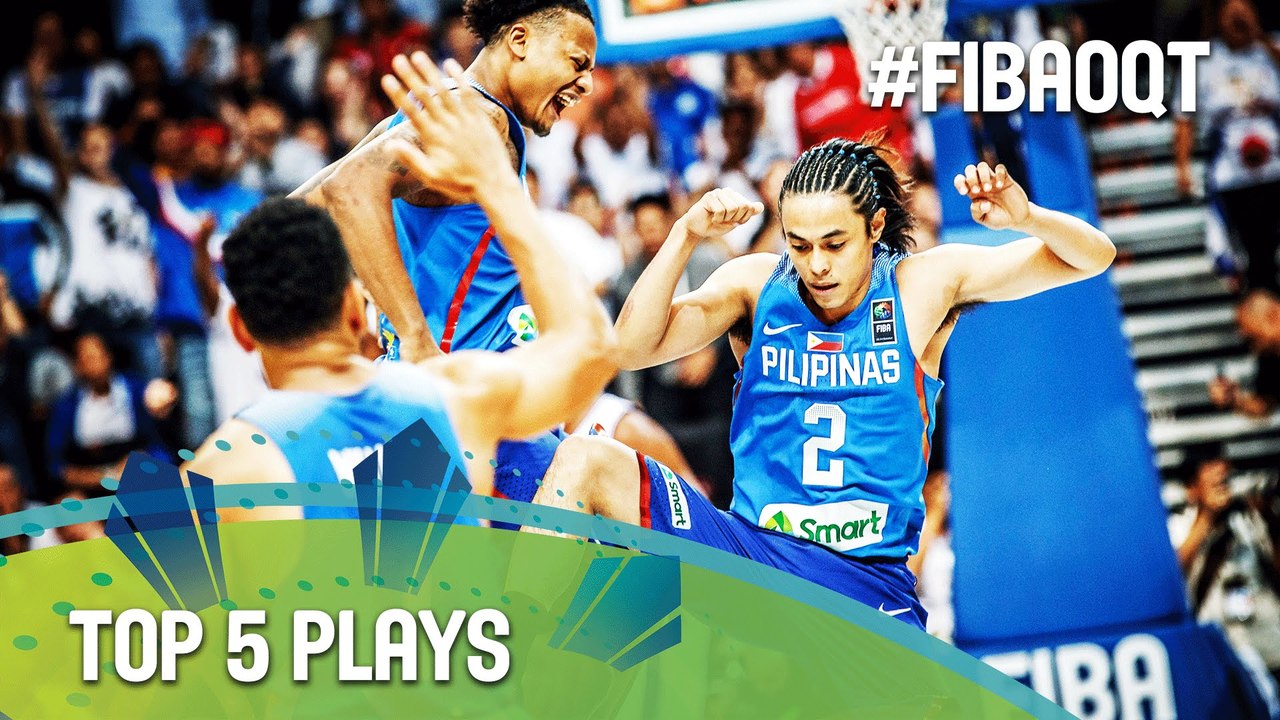 Top 5 Plays - Philippines - Day 1 - 2016 FIBA Olympic Qualifying Tournament