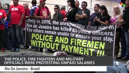 Brazilian Police Protest at Rio Airport