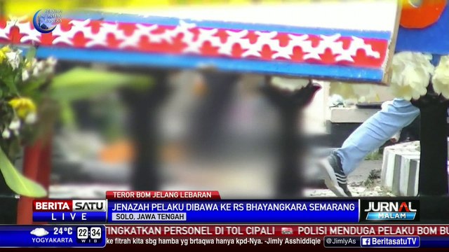 Jenazah Pelaku Bom Bunuh Diri Tiba di RS Bhayangkara