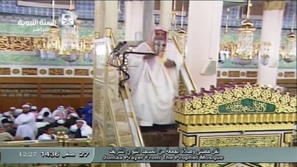 تسليمة الشيخ علي الحذيفي واذان الجمعة الثاني زبيدي للمؤذن عمر سنبل 27-2-1436