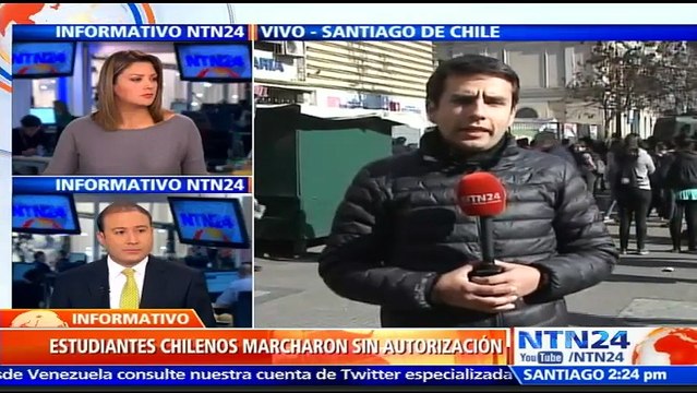 Nueva manifestación estudiantil en Santiago de Chile contra la reforma educativa termina en disturbios