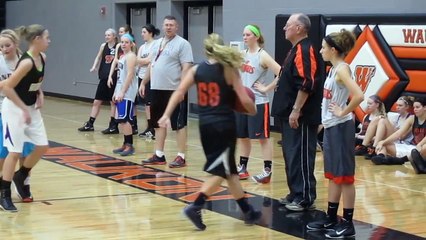 Gene Klinge, Waukon girls basketball practice, 12/27/12